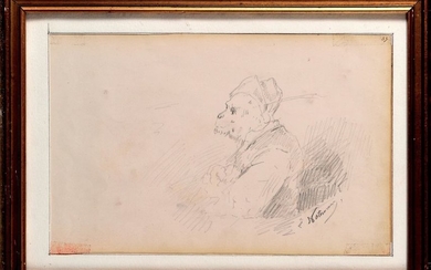 Zacharie NOTERMAN (c.1820-1890) Etude de singe à la...