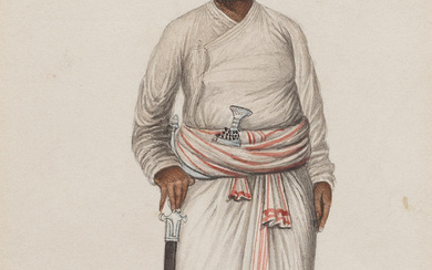 Zafir Khan, a soldier (sipahi) Kutch, circa 1850