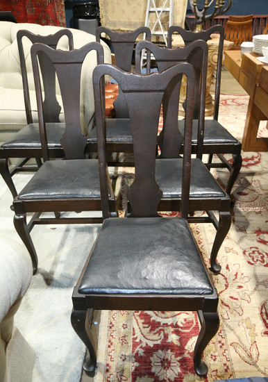 (lot of 6) Late Victorian dining room chairs