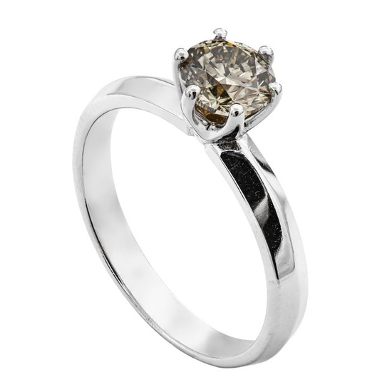 0.71 tcw Diamond Ring - 14 kt. White gold - Ring - 0.71 ct Diamond - No Reserve Price