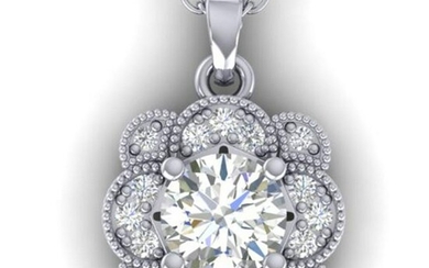 0.75 ctw VS/SI Diamond Necklace 18k White Gold