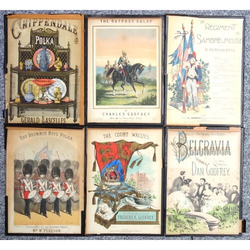 10 Victorian music score covers including 'Chippendale Polka...