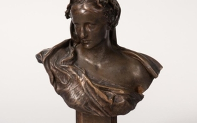 Gustave Frederic Michel (French, 1851-1924) Bronze Sculpture La Pensée