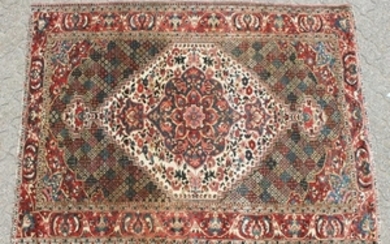AN OLD BAKHTIARI PERSIAN RUG 1920'S-1930'S, with a