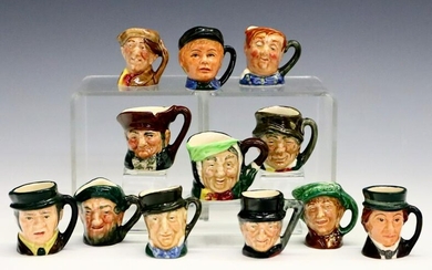 12 Royal Doulton Character Thimble Mugs