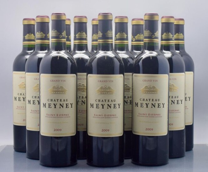 12 bouteilles CH. MEYNEY, Saint-Estèphe 2009…