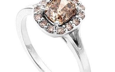 1.25 tcw Diamond Ring - 14 kt. White gold - Ring - 1.02 ct Diamond - No Reserve Price