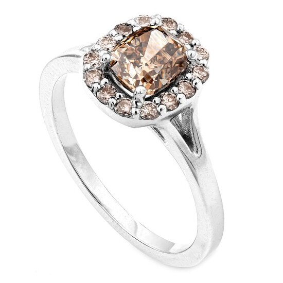 1.25 tcw Diamond Ring - 14 kt. White gold - Ring - 1.02 ct Diamond - No Reserve Price