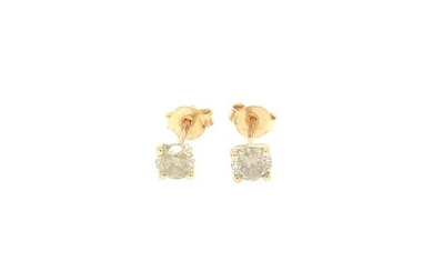 14 kt. Gold, Yellow gold - Earrings - 0.82 ct Diamonds