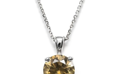 14 kt. White gold - Necklace with pendant - 1.61 ct Diamond - No Reserved Price