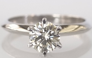 14 kt. White gold - Ring - 0.72 ct Diamond