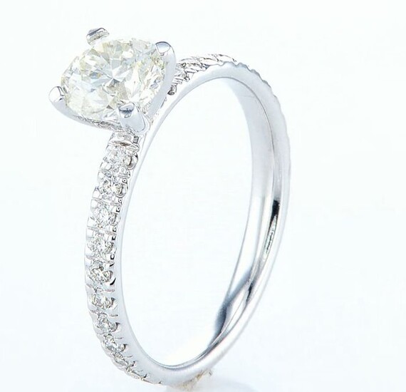 14 kt. White gold - Ring - 1.32 ct Diamond - Diamonds