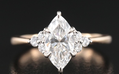 14K 1.41 CTW Lab Grown Diamond Ring with IGI Report