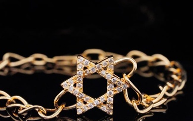 14K Yellow Gold and 0.30ctw Diamond 7" Bracelet