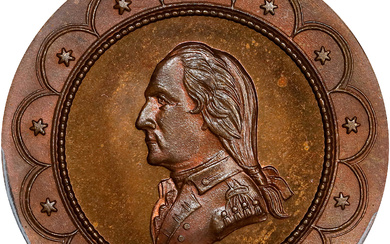 "1779-1780" (ca. 1862) George Hampden Lovett's Headquarters Series Medal. No. 7, Morristown. Second Obverse. Musante GW-494, Baker-194A....