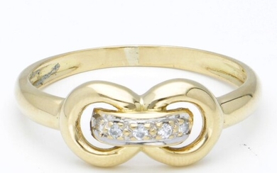 18 kt. Bicolour, Gold - Ring Diamond