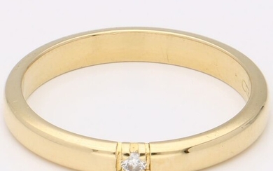 18 kt. Gold - Ring - 0.01 ct Diamond