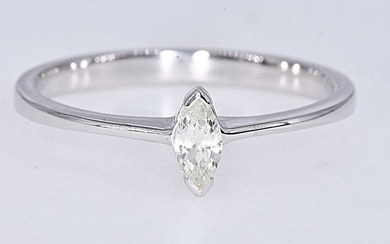 18 kt. White gold - Ring - 0.30 ct Diamond