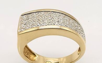 18 kt. Yellow gold - Ring - 0.45 ct Diamonds