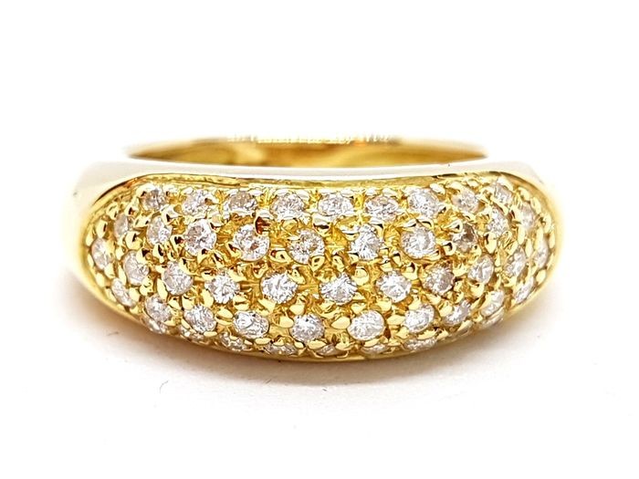 18 kts. Yellow gold - Ring Diamond