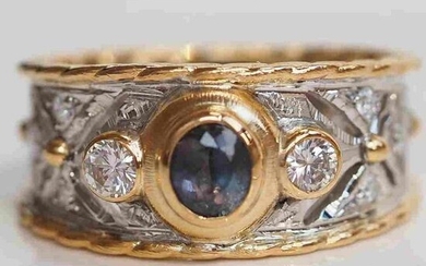 18K gold alexandrite ring