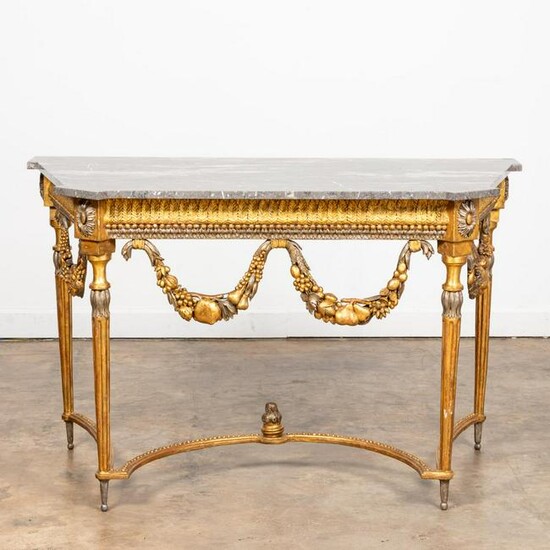 18TH C. CONTINENTAL NEOCLASSICAL GILTWOOD CONSOLE