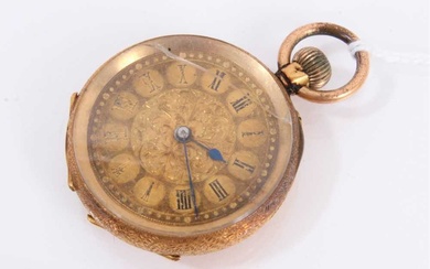 18ct gold cased fob watch