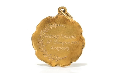1915 ITALIAN GOLD COMMEMORATIVE MEDALLION, 25g