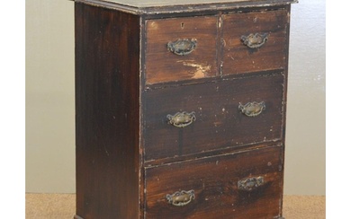 19TH-CENTURY PAINTED PINE CHEST OF DRAWERS
