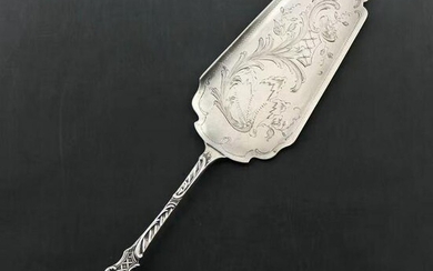 19th Century German sterling silver cake shovel
