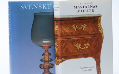 2 BOOKS “SWEDISH GLASS” AND “MASTERS' FURNITURE”.