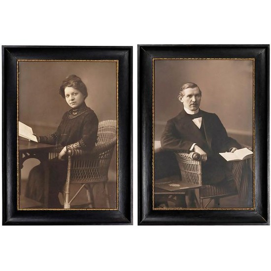 2 Photographic Portraits 77 x 108 cm, c. 1910-20