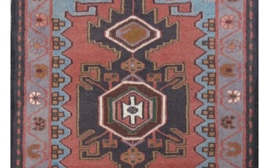2 x 4 Red Persian Hamadan Rug