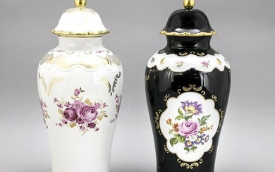 Two lidded vases, Wa