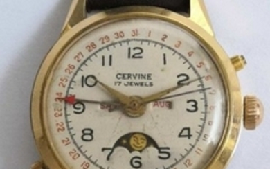 Cervine - triple calendar moonface, rare Valjoux 89 watch - Unisex - 1901-1949