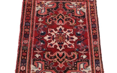 2'5 x 3'7 Hand-Knotted Persian Heriz Accent Rug, 1970s