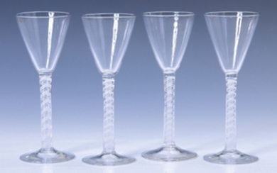 four suture-glasses, England, beginning, 19th c., white...