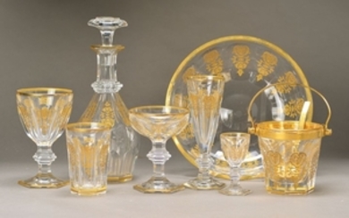 extensive crystal glass set, Baccarat, "Harcourt Empire",...
