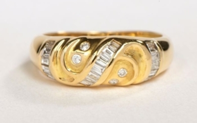 18 kt. Gold, Yellow gold - Ring - 0.19 ct Diamond