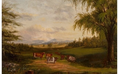 28041: American School (19th Century) Pastoral Scene Oi