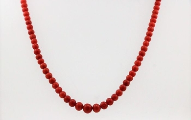 8 kt. Yellow gold - Necklace Coral