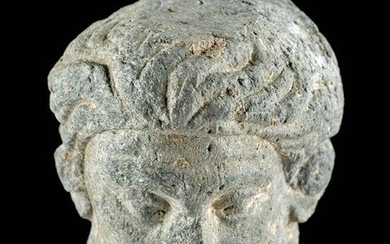 2nd C. Gandharan Schist Head Male w/ Beard