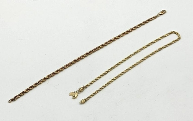 2pcs 14K Gold Jewelry. Beverly hills gold, Rope 3.7dwt.