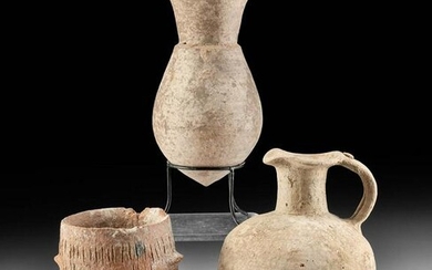 3 Fine Holyland Pottery Vessels