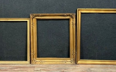 3 large frames - (92 x 76cm), (84 x 73cm) and (76 x 60cm) - Gilt, Wood - 19th century