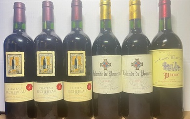 202 x 3 Château Béchereau, 2000 x 2 Pierre Chanau, & 2004 Reserve La Croix Beaucourt - Bordeaux - 6 Bottles (0.75L)