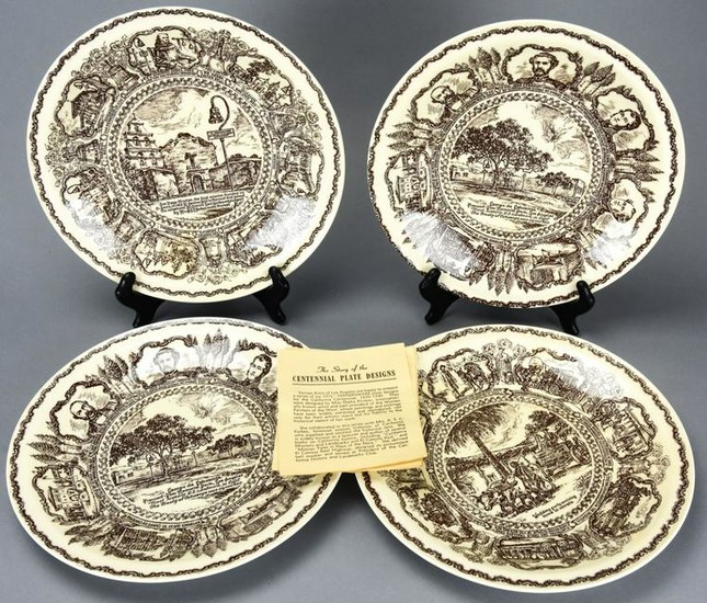 4 California Centennial Vernon Kilns Plates