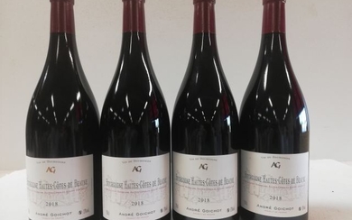 4 Magnums (150cl) Bourgogne Hautes-Côtes de Beaune. André Goichot. 2018