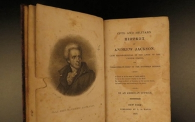 1825 Andrew Jackson 1ed Civil Military History Native