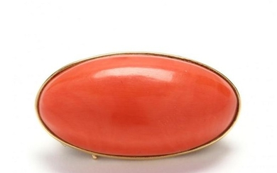 18KT Gold and Coral Clip